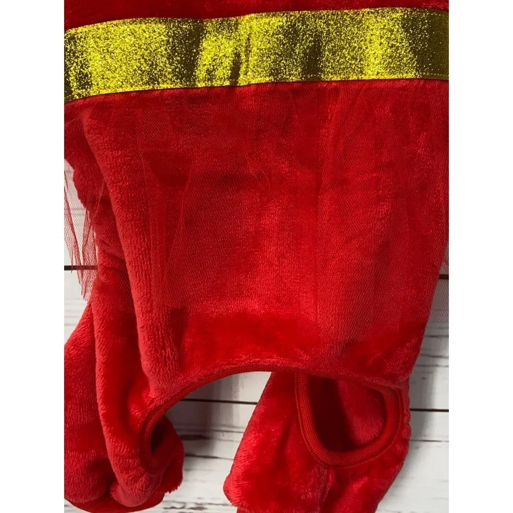 Silverpooch Pet Apparel Christmas Dog Pajamas Pjs Clothes Red‎ Size Small